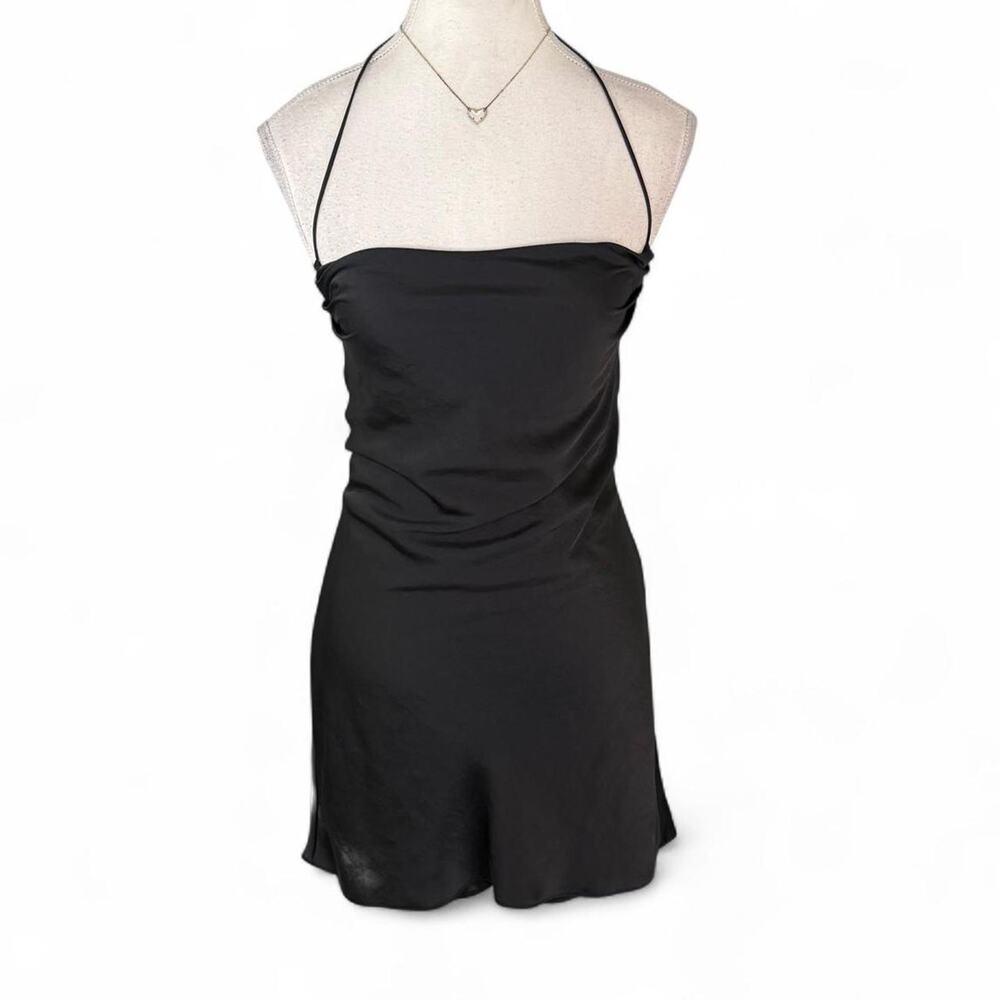 Halter Black Sexy Mini Open Back going out stress size XS Brand Wilfred Aritzia